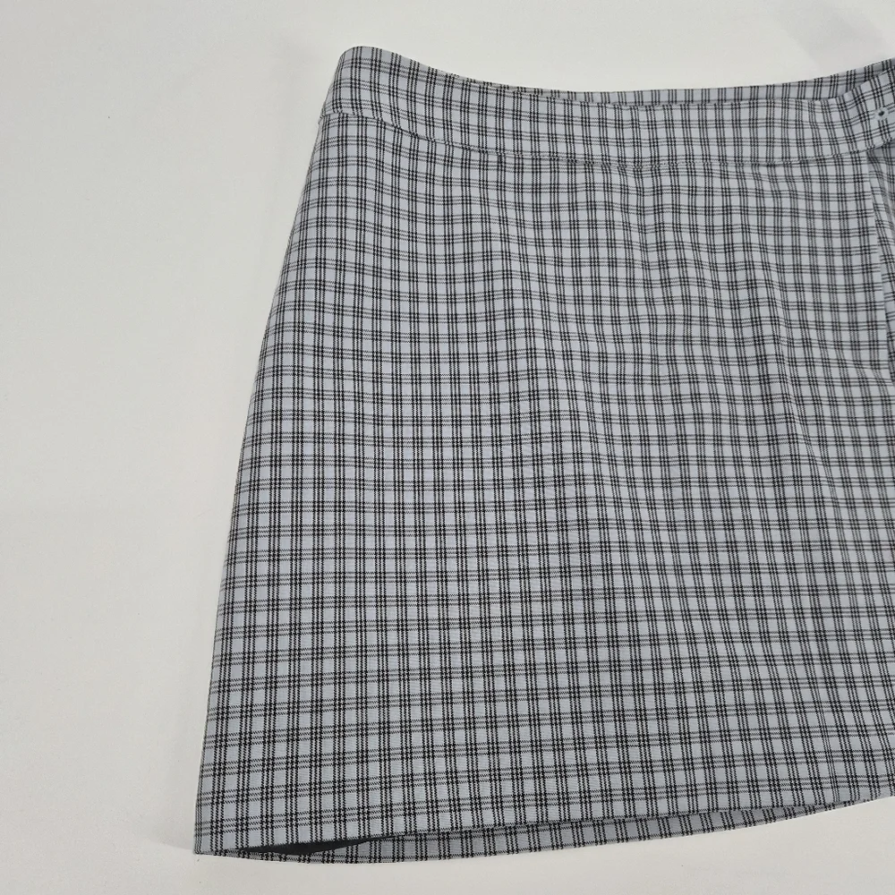 Aritzia Sunday Best Pilot‎ Skort Dusty Blue Check Plaid Mini Size 10
